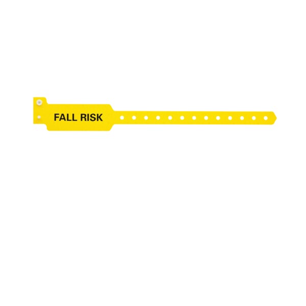 Wristband - Poly - Fall Risk 1-1/8" x 10-1/4" Yellow w/Black